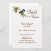 Oiseau Nature Invitation nuptiale douche (Devant / Derrière)