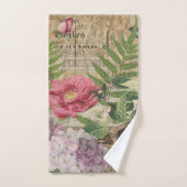 Oiseau Nid Floral Jardin Fleur Papillon Art (Serviette à main)