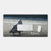 Oiseau noir urbain gris gothique noir (Clavier et souris)