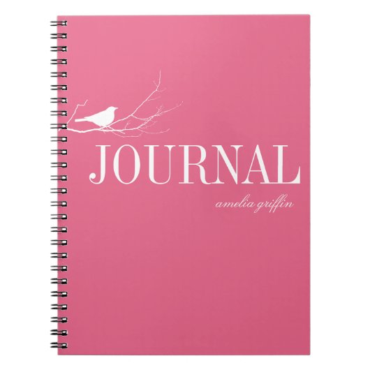 Oiseau perché sur la branche d'arbre journal perso (Devant)