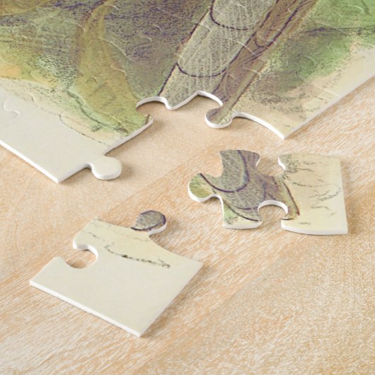 Oiseau perché sur une branche, Puzzle à l'air Vint (Côté)