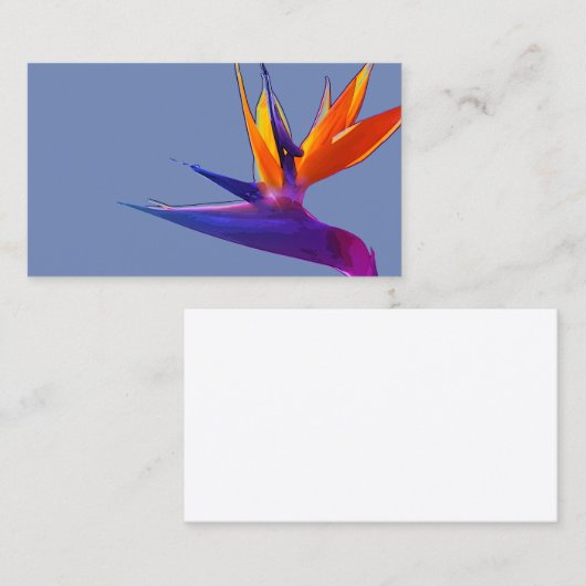 Oiseau pourpre de carte de visite de paradis (Devant / Derrière)