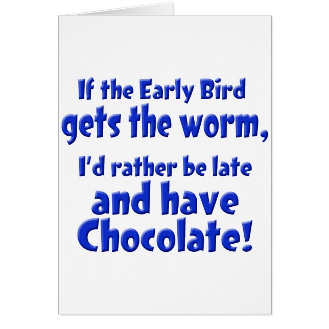 Oiseau précoce (Devant)