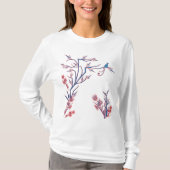 Oiseau primé dans un T-shirt arbre (Devant)