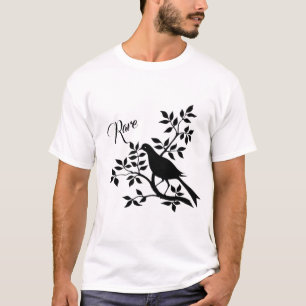 Oiseau rare - T-shirt noir et blanc