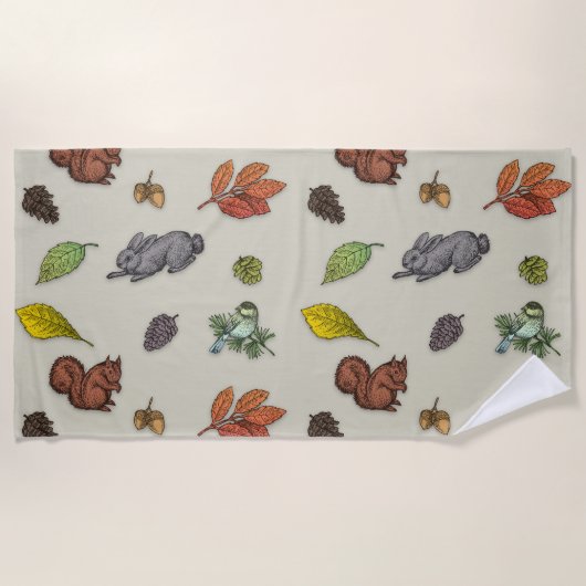 Oiseau rouge moderne | Serviette de plage (Devant)