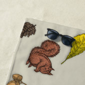 Oiseau rouge moderne | Serviette de plage (En situation)