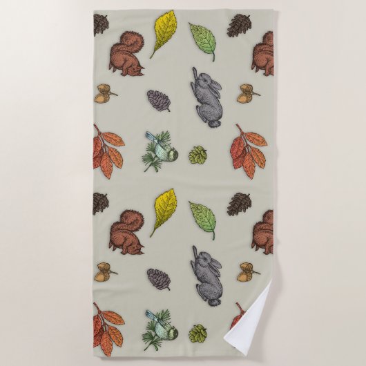 Oiseau rouge moderne | Serviette de plage (Devant)