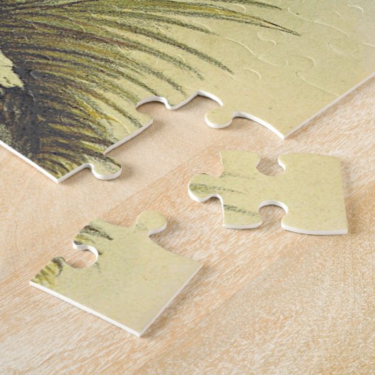 Oiseau sur Branche, Oiseau sur terre Puzzle (Côté)