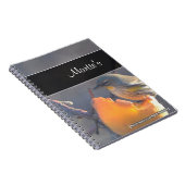 Oiseau sur un Carnet de pomme à moitié mangé (Côté Droit)