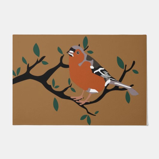 Oiseau Sur Un Tapis De Porte D'Arbre, Tapis De Déc (Devant)