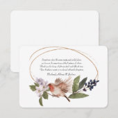 Oiseau sur une Carte de remerciements de sympathie (Devant / Derrière)