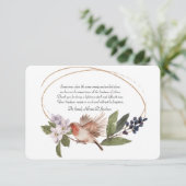 Oiseau sur une Carte de remerciements de sympathie (Debout devant)