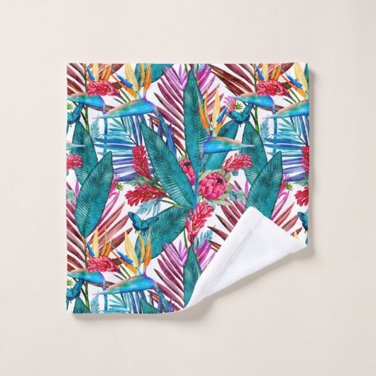 Oiseau Tropical Du Paradis (Gant de toilette)