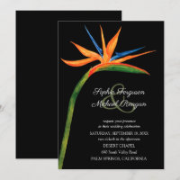 Oiseau tropical du Paradis Invitations de mariage