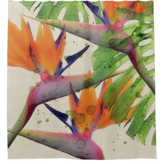 oiseau tropical du paradis Rideau de douche (Devant)