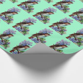 Oiseau vintage avec le papier d'emballage cadeau (Coin)