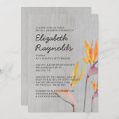 Oiseau vintage des invitations de Fête de la (Devant / Derrière)