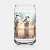 Oiseaux à l'aquarelle pastel sur une clôture au co (Recto)