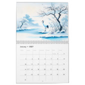 Oiseaux à l'encre chinoise – Calendrier (Jan 2027)