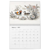Oiseaux à l'encre chinoise – Calendrier (Feb 2027)