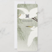 Oiseaux Aigrettes Amoureux - Faire-Part de Mariag (Dos)