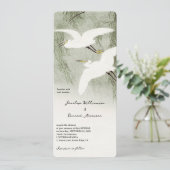 Oiseaux Aigrettes Amoureux - Faire-Part de Mariag (Debout devant)