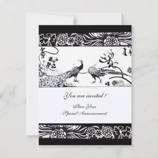 OISEAUX AMOUREUX DE MARIAGE, CARTES D'INVITATION N (Devant)