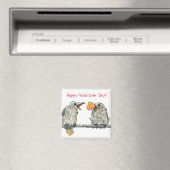 Oiseaux amusants Joyeux Saint Valentin Magnet (In Situ (Lave-vaisselle))