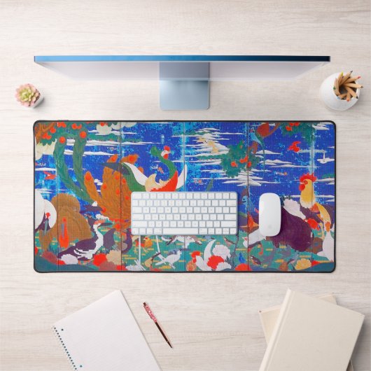 Oiseaux, animaux et Plantes floraux (à gauche) Jak (Bureau 1)