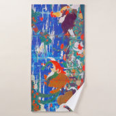 Oiseaux, animaux et Plantes floraux (à gauche) Jak (Serviette de bain)