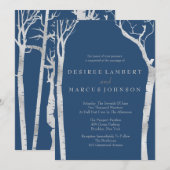 Oiseaux argentés Invitations de mariage (Devant / Derrière)