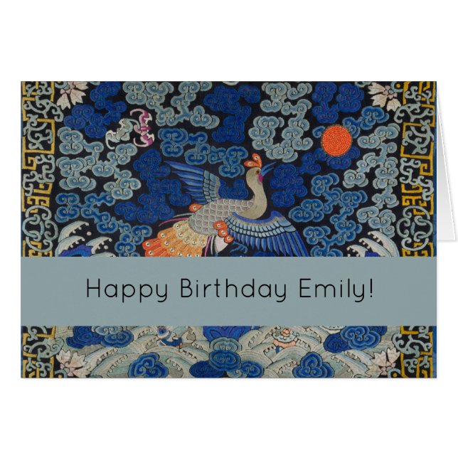 Oiseaux artisanaux broderies chinoises en cris (Devant horizontal)