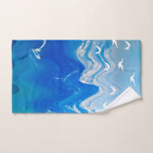 Oiseaux au-dessus des vagues de la mer (Serviette à main)