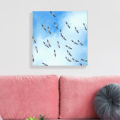 Oiseaux blancs en toile de vol Imprimer (Insitu(Salon))