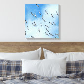 Oiseaux blancs en toile de vol Imprimer (Insitu(Chambre))