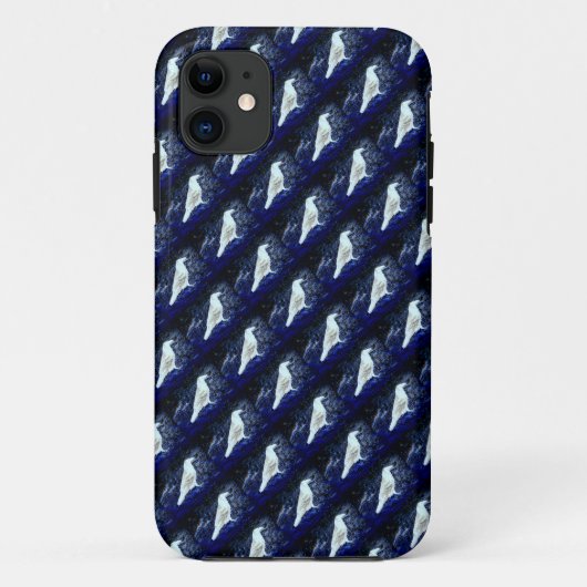oiseaux blancs sur coque bleu (Dos)