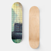 Oiseaux bleu ciel sur skateboard de fil aérien (Recto)