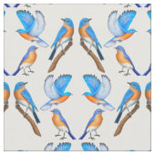 Oiseaux bleus de tissu de bonheur (Fermer)
