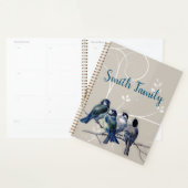 Oiseaux bleus sur une branche (Devant avec enveloppe)