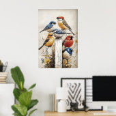 Oiseaux Boho sur Impression de Clôture, Nursery Ru (Bureau à domicile)