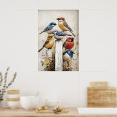 Oiseaux Boho sur Impression de Clôture, Nursery Ru (Cuisine)