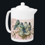 Oiseaux boisés enchantés Dove Swirl Personnalisé<br><div class="desc">PALETTE DE COULEUR : crème, bronzée, marron et bleu. COLLECTION DE DESIGN : "Oiseaux boisés enchantés, tourterelles de colombe personnalisée." Cette conception d'oiseau, a élégante tourbillons peints à la main, parchemin bleu vieilli arrière - plan et un magnifique détail oiseaux vintages, couronne et fleurir étiquette branche d'arbre superposés sur une...</div>
