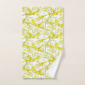 Oiseaux canaires jaunes (Serviette à main)