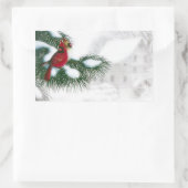 Oiseaux cardinaux en Sticker à neige (Sac)