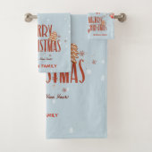 Oiseaux cardinaux rouges Arbres Joyeux Noël bleu (En situation)