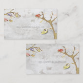 Oiseaux carte de visite dans un arbre (Devant / Derrière)