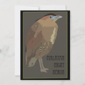 Oiseaux - Carte du Héron Nuit Malais (Devant)