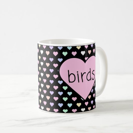 Oiseaux Coeur Mug (Devant droit)