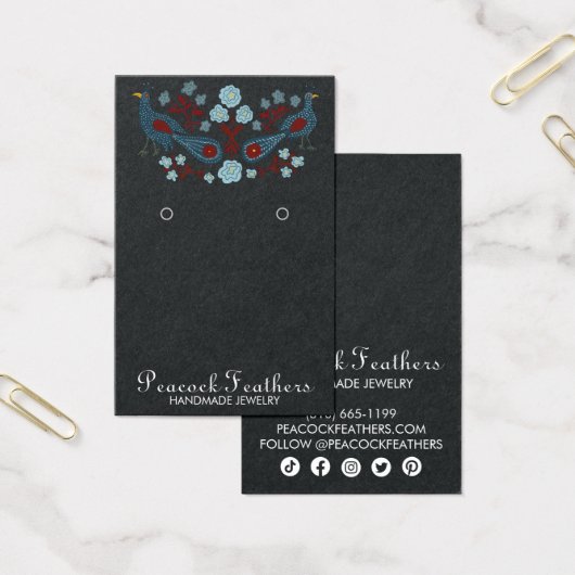 Oiseaux Collier à oreilles florales Bijoux Carte d (Bureau)